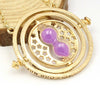 Cool Time Turner Rotating Hourglass Pendant Alloy Necklace Golden Color Gifts for Womens Girls