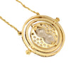 Cool Time Turner Rotating Hourglass Pendant Alloy Necklace Golden Color Gifts for Womens Girls