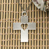 Cross Heart Cut Pendants Round Cross Chain Short Long Mens Womens DIY Silver Color Necklace Jewelry Gift