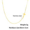 Cross Pendant Necklace for Women Men Stainless Steel Religious Jewelry Gold Silver Plated Choker Gift Faith Necklace