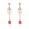 New Fashion Design Shiny Crystal Gold Color Pendant Enamel Statement Dangle Earrings Jewelry For womene0186