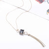 Elegant Long Tassel Pendant Necklace For Women  Big Rhinestone Glass Sweater Chain Necklaces Jewelry 2022