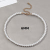 Elegant White Imitation Pearl Choker Necklaces Round Pearl Wedding Chain Necklace For Women Charm Party Jewelry Gift