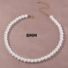 Elegant White Imitation Pearl Choker Necklaces Round Pearl Wedding Chain Necklace For Women Charm Party Jewelry Gift