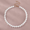Elegant White Imitation Pearl Choker Necklaces Round Pearl Wedding Chain Necklace For Women Charm Party Jewelry Gift