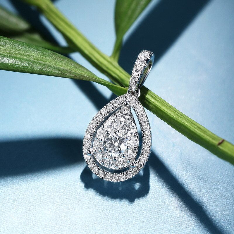 Exquisite Clavicle Chain Jewelry Drop Shape Inlaid Zircon For Women  Namour Charm Birthday Gift All Seasons