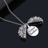 Gold Necklace Custom You are my sunshine Open Locket Sunflower Pendant Necklace For Women Free Dropshipp