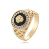 New Fashion Gold and Silver Colors Classic Men's Punk Style Hop Ring males man Finger rings for men women Size7-12