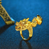 Golden Domineering Dragon Opening Ring Men and Women Personality Popular Exquisite Gift Jewelry