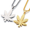 Hemp Leaf Necklace Men Women Maple Leaf Pendant Chain Necklace Friendship Gift Choker Jewelry