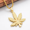 Hemp Leaf Necklace Men Women Maple Leaf Pendant Chain Necklace Friendship Gift Choker Jewelry