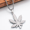 Hemp Leaf Necklace Men Women Maple Leaf Pendant Chain Necklace Friendship Gift Choker Jewelry