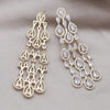 Jewelry 14K Gold plated Copper Set Zircon Water Drop Long Geometric Earring  Women's Wedding Party Accessories