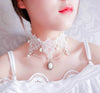 Jewelry Bohemian White Lace Necklace Exaggerated endant Item Gothic Women's Elegant Necklace