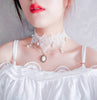 Jewelry Bohemian White Lace Necklace Exaggerated endant Item Gothic Women's Elegant Necklace