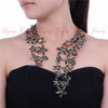 New Fashion Jewelry Cluster Crystal Pendant Choker Chunky Statement Bib Necklace