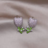 Jewelry Delicate Copper Set Zircon Cactus Flower Oil Drop Earrings Sweet Girl Gift Elegant Women's Daily Accessories
