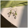 Jewelry Sweet Pastoral Bellflower Flower Paint Earrings Necklace Bracelet Set Elegant Girls Summer Party Accessories