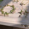 Jewelry Sweet Pastoral Bellflower Flower Paint Earrings Necklace Bracelet Set Elegant Girls Summer Party Accessories