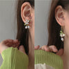 Jewelry Sweet Pastoral Bellflower Flower Paint Earrings Necklace Bracelet Set Elegant Girls Summer Party Accessories