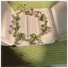 Jewelry Sweet Pastoral Bellflower Flower Paint Earrings Necklace Bracelet Set Elegant Girls Summer Party Accessories