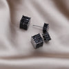 Jewelry in Korea Black Zircon Earrings at Front and Back  Women's Daily Work Accessories