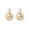 Jewelry in Korea Flower Pearl Wearing Earrings Before and After Elegant Women's Daily Work Accessories
