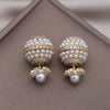 Jewelry in Korea Zircon Pearl Wearing Earrings Before and After Elegant Women's Daily Work Accessories