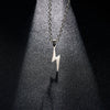 Lightning Shape Gold Silver Color Pendant Necklace for Women Girl Jewelry Stainless Steel Statement Choker Necklace