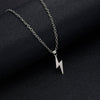 Lightning Shape Gold Silver Color Pendant Necklace for Women Girl Jewelry Stainless Steel Statement Choker Necklace