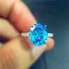 New Fashion London Blue Topaz ring real 925 Solid Sterling Silver natural light blue topaz trendy jewelry Accessories for woman