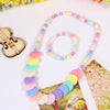 Lovely Girl Kids Sun Flower Necklace Bracelet Earclip Imitation Pearls Flower Children Sets Accessories
