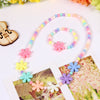Lovely Girl Kids Sun Flower Necklace Bracelet Earclip Imitation Pearls Flower Children Sets Accessories