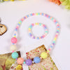 Lovely Girl Kids Sun Flower Necklace Bracelet Earclip Imitation Pearls Flower Children Sets Accessories