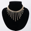 Exaggerated Shiny Rhinestone Tassels Chain Choker Necklaces Wild Geometric Clavicle Collier Femme 2021
