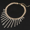 Exaggerated Shiny Rhinestone Tassels Chain Choker Necklaces Wild Geometric Clavicle Collier Femme 2021
