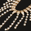 Exaggerated Shiny Rhinestone Tassels Chain Choker Necklaces Wild Geometric Clavicle Collier Femme 2021