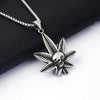 Maple Leaf Necklace Titanium Steel Hemp Leaf Skull Pendant Glittery Charm Chain Gift Hip Hop Jewelry Accessories