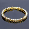 New Fashion Men Tennis Bracelet Crystal Design Punk Hop Gold Silver Color Single Row Me Chain Bracelet Jewelry For Men