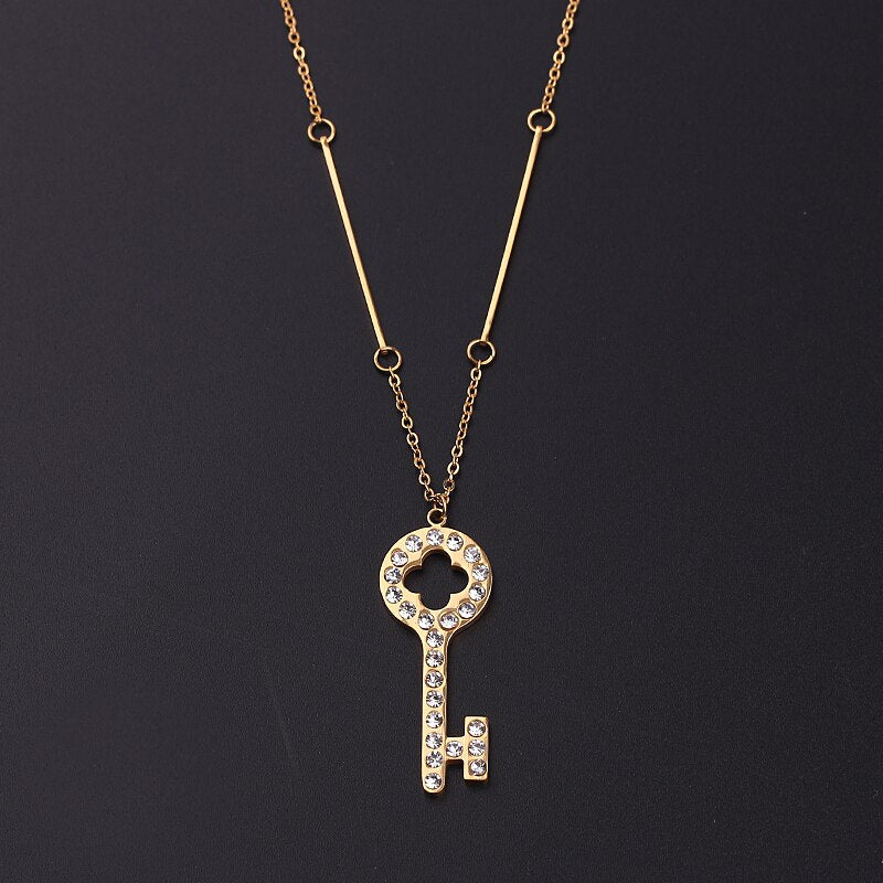 Men's Gear Key Vintage Metal Necklace Jewelry Retro Women's / Men's Pendant Necklace Steampunk Necklace