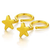 New Fashion Minimalist 18K Gold Star Stud Earrings For Women Tiny AU750 Star Earring Pendients Party Gifts
