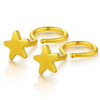 New Fashion Minimalist 18K Gold Star Stud Earrings For Women Tiny AU750 Star Earring Pendients Party Gifts