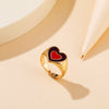 Mixed Color Enamel Heart Pendant Link Chain Choker Necklace For Women Men Rainbow Couple Necklace