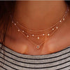 Multi-layer Star Pendant Necklace Pendant Multilayer Clavicle Necklace Women Gold Statement Necklace