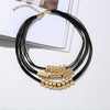 Multilaye Copper Pipe Short Necklace for Women Lady Jewrlry Accessories