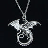 Necklace 43x46mm magical winged dragon mythology Pendants Short Long Women Men Colar Gift Jewelry Choker