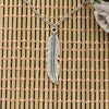 Necklace Feathers Tree Leaf 45x11mm Silver Color Pendants Short Long Women Men Colar Gift Jewelry Choker