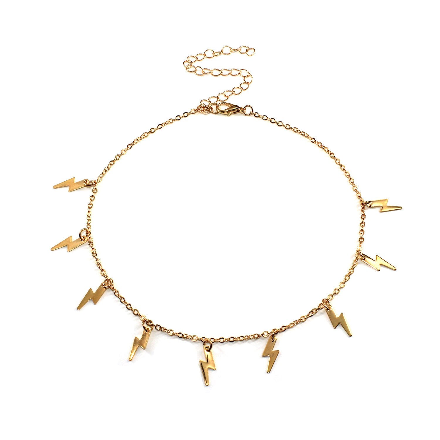 Necklace Jewelry Lightning Shape Pendant Necklace Female Short Necklace Gothic Necklace Women Statement Necklace