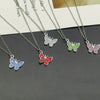 Necklace for Women Colorful Rhinestone  Butterfly Gift Necklace Golden Silver Color Short Choker Jewelry