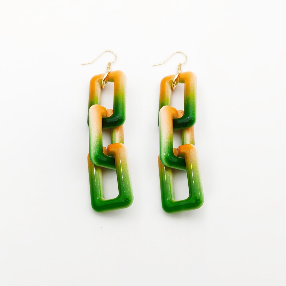 Necklaces Colorful Plastic Thick Chain Statement Choker Collar Necklace Hip Hop Night Club Jewelry For Women